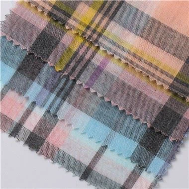 Tecido tingido de fios de mistura poli